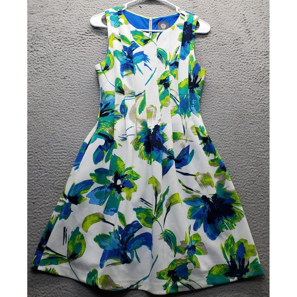 Vince Camuto Tank Dress Women's 4 Multicolor Floral Lined Sleeveless Back Zip